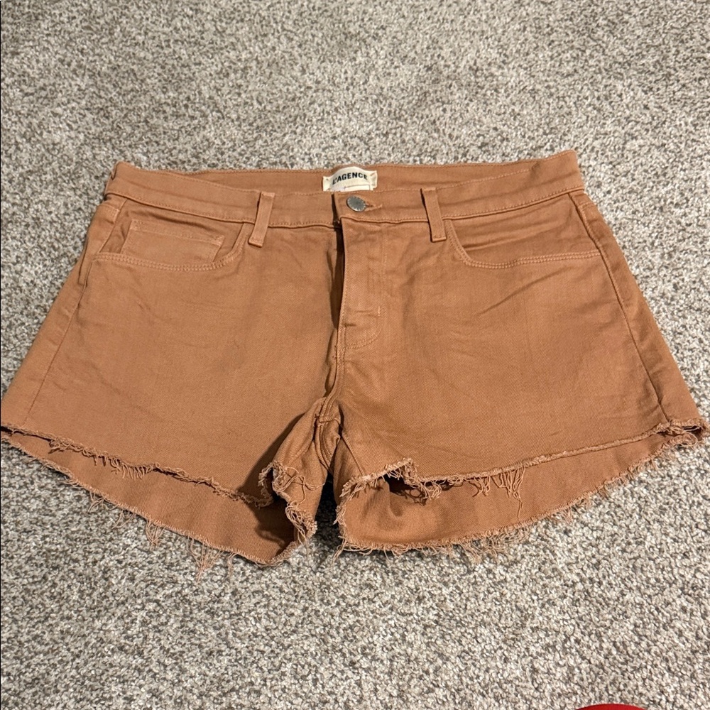 Lagence Women's Tan Jean Shorts